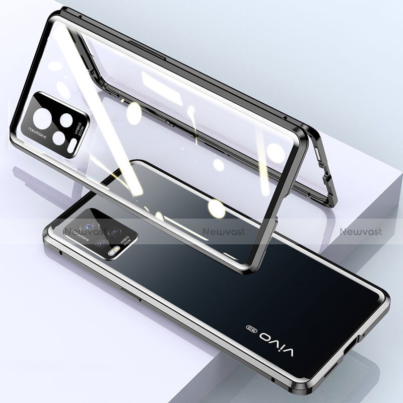 Luxury Aluminum Metal Frame Mirror Cover Case 360 Degrees for Vivo V20 Pro 5G