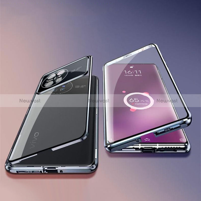 Luxury Aluminum Metal Frame Mirror Cover Case 360 Degrees for Vivo X Note