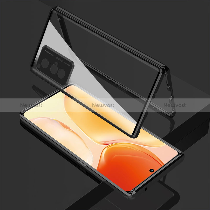 Luxury Aluminum Metal Frame Mirror Cover Case 360 Degrees for Vivo X70t