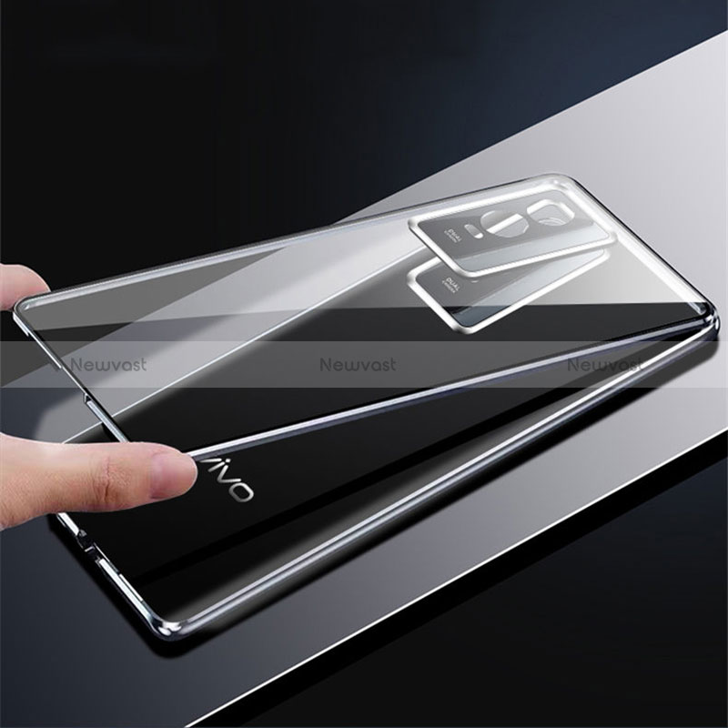 Luxury Aluminum Metal Frame Mirror Cover Case 360 Degrees for Vivo Y74s 5G