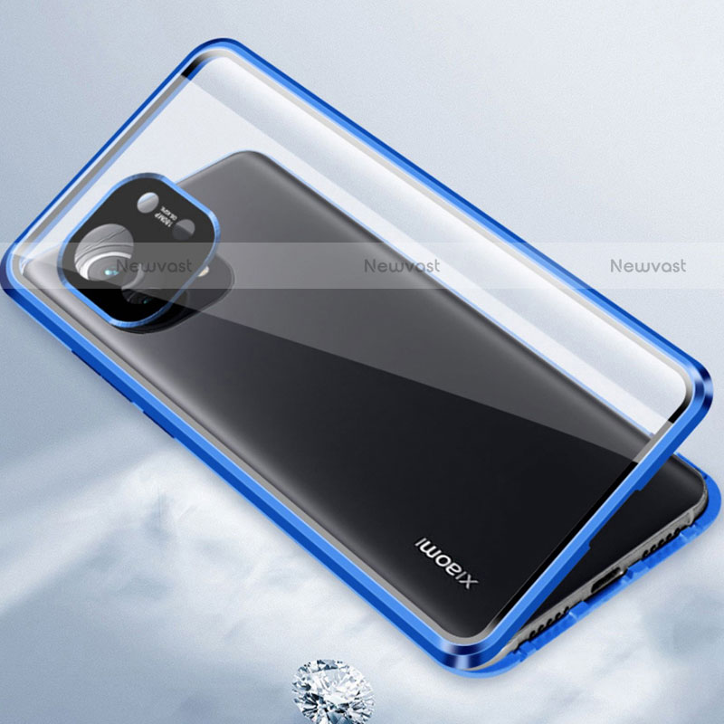 Luxury Aluminum Metal Frame Mirror Cover Case 360 Degrees for Xiaomi Mi 11 Lite 4G