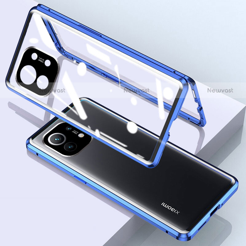 Luxury Aluminum Metal Frame Mirror Cover Case 360 Degrees for Xiaomi Mi 11 Lite 5G NE