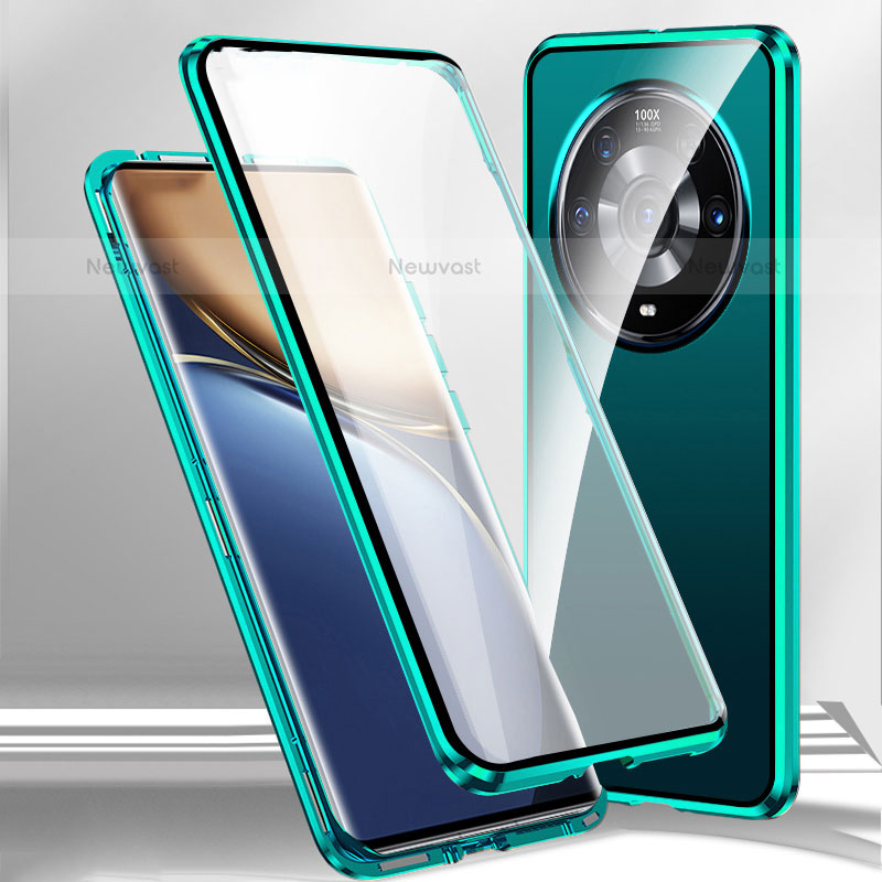 Luxury Aluminum Metal Frame Mirror Cover Case 360 Degrees for Xiaomi Mi 12S Ultra 5G Green