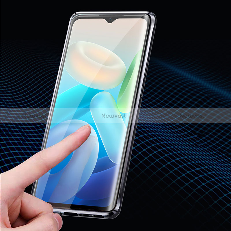 Luxury Aluminum Metal Frame Mirror Cover Case 360 Degrees for Xiaomi Poco C51