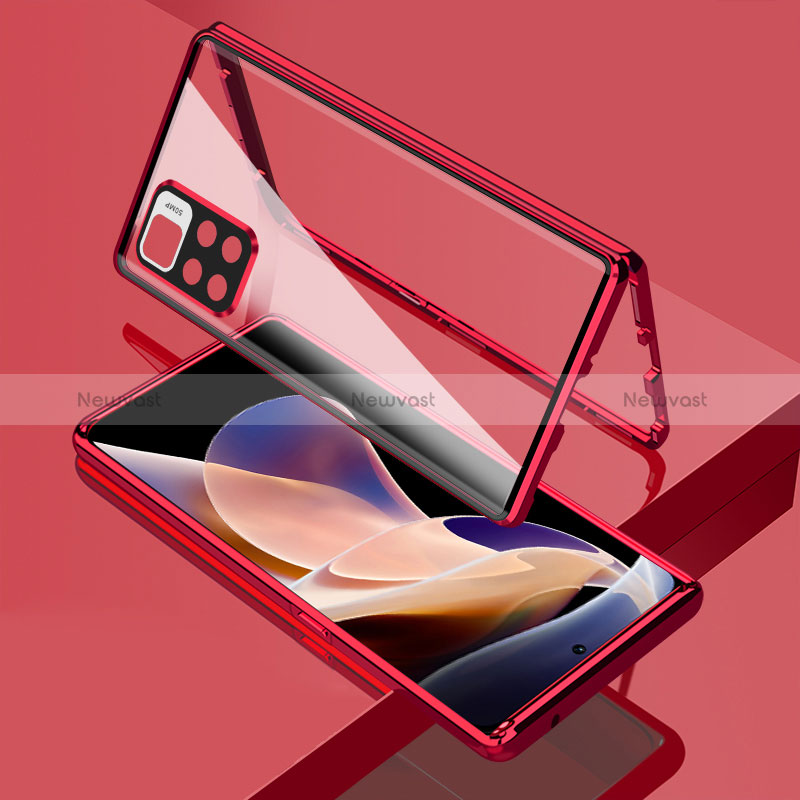 Luxury Aluminum Metal Frame Mirror Cover Case 360 Degrees for Xiaomi Poco X4 NFC