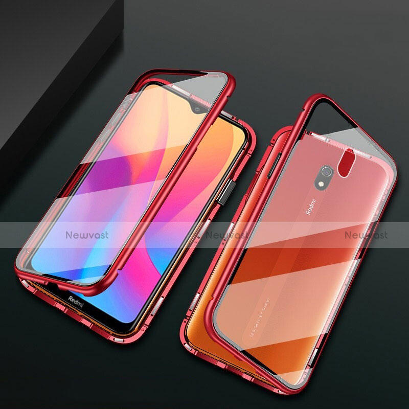 Luxury Aluminum Metal Frame Mirror Cover Case 360 Degrees for Xiaomi Redmi 8A