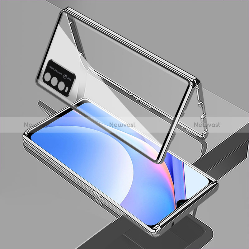 Luxury Aluminum Metal Frame Mirror Cover Case 360 Degrees for Xiaomi Redmi 9 Power