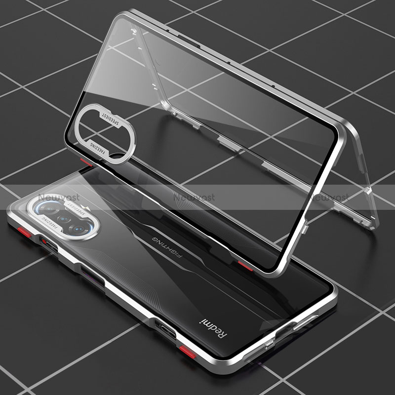 Luxury Aluminum Metal Frame Mirror Cover Case 360 Degrees for Xiaomi Redmi K40 Gaming 5G