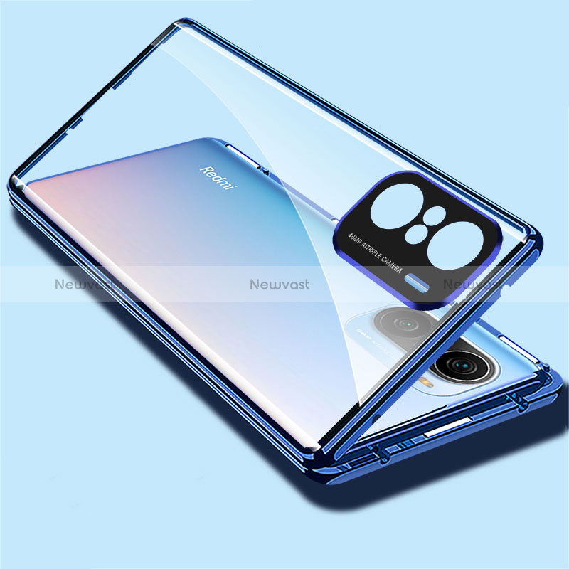 Luxury Aluminum Metal Frame Mirror Cover Case 360 Degrees for Xiaomi Redmi K40 Pro+ Plus 5G