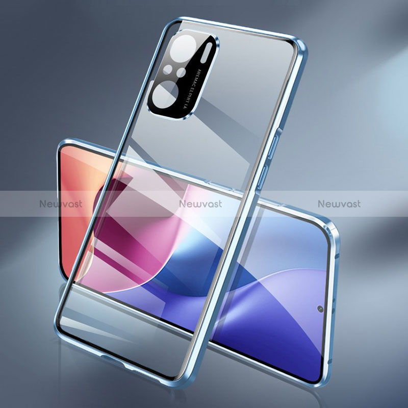 Luxury Aluminum Metal Frame Mirror Cover Case 360 Degrees for Xiaomi Redmi K40 Pro+ Plus 5G