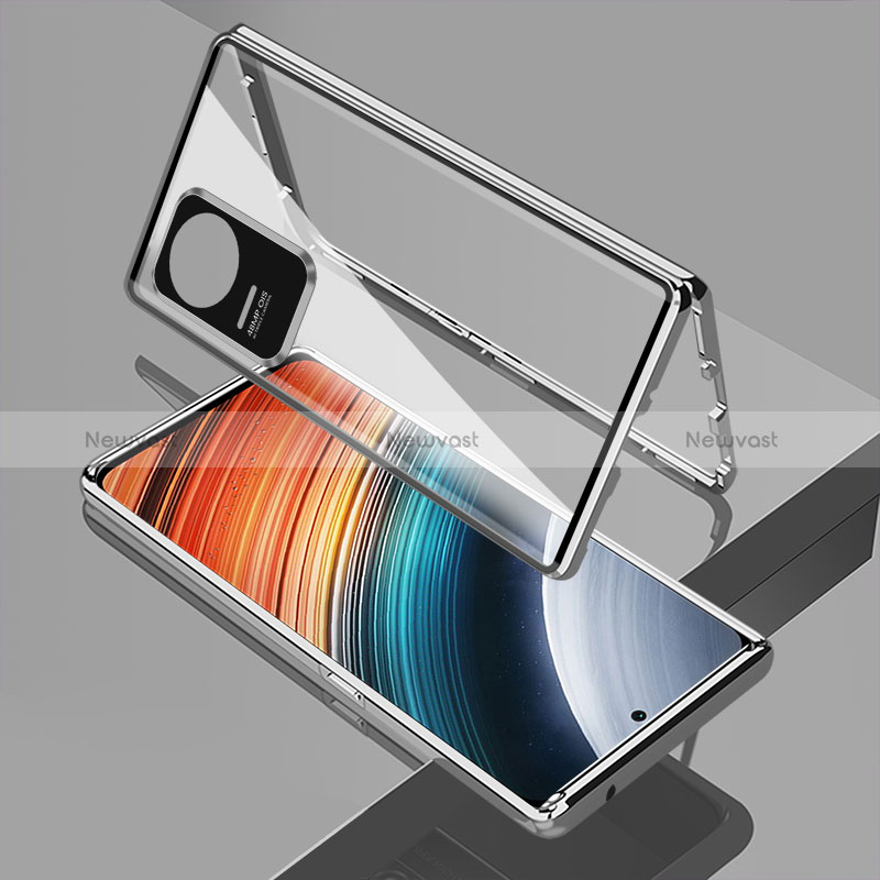 Luxury Aluminum Metal Frame Mirror Cover Case 360 Degrees for Xiaomi Redmi K50 5G