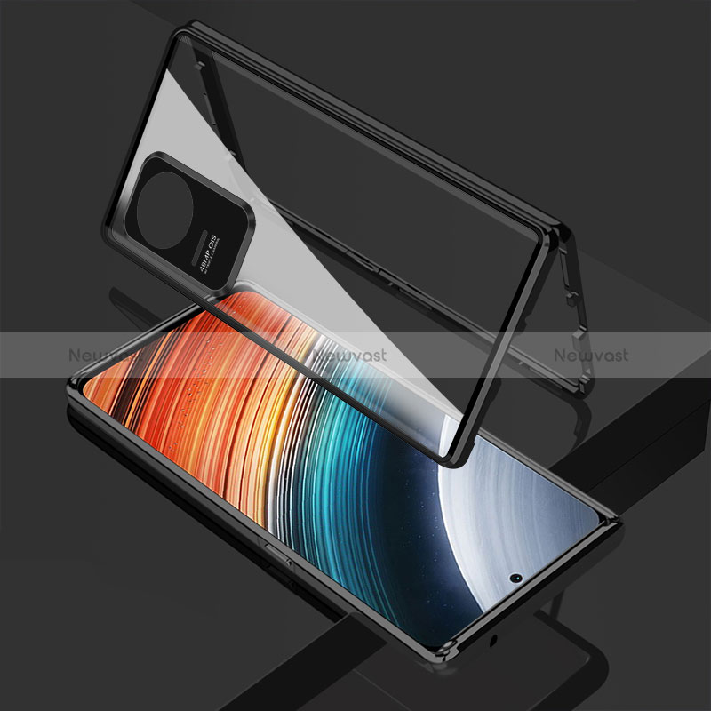 Luxury Aluminum Metal Frame Mirror Cover Case 360 Degrees for Xiaomi Redmi K50 5G