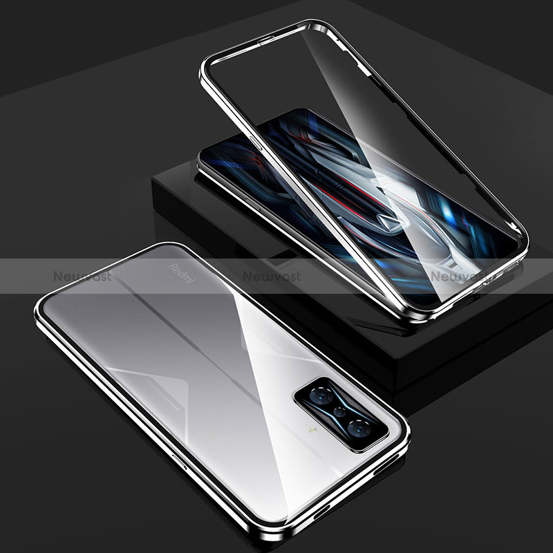 Luxury Aluminum Metal Frame Mirror Cover Case 360 Degrees for Xiaomi Redmi K50 Gaming 5G