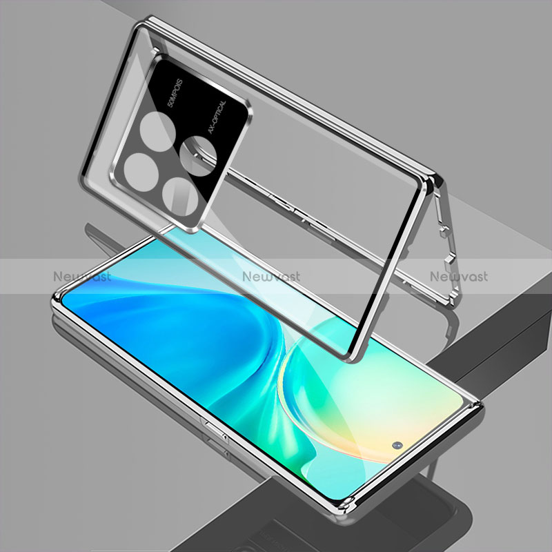 Luxury Aluminum Metal Frame Mirror Cover Case 360 Degrees for Xiaomi Redmi K70 5G