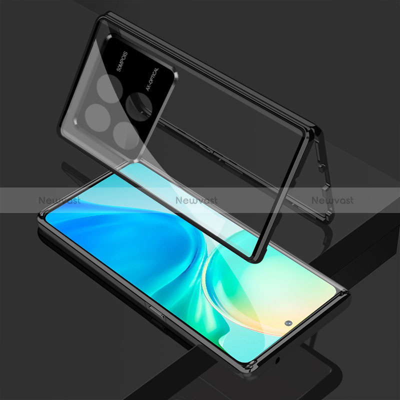 Luxury Aluminum Metal Frame Mirror Cover Case 360 Degrees for Xiaomi Redmi K70 5G