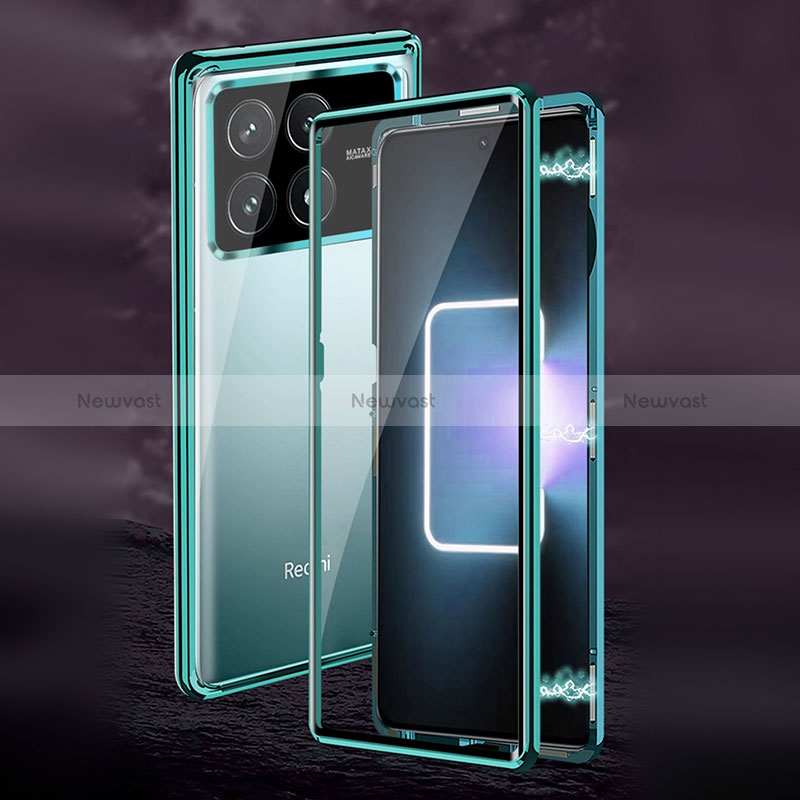 Luxury Aluminum Metal Frame Mirror Cover Case 360 Degrees for Xiaomi Redmi K70 5G