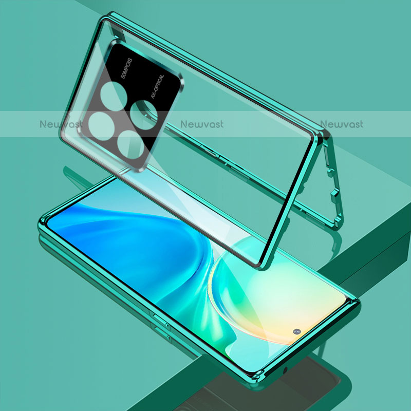 Luxury Aluminum Metal Frame Mirror Cover Case 360 Degrees for Xiaomi Redmi K70E 5G