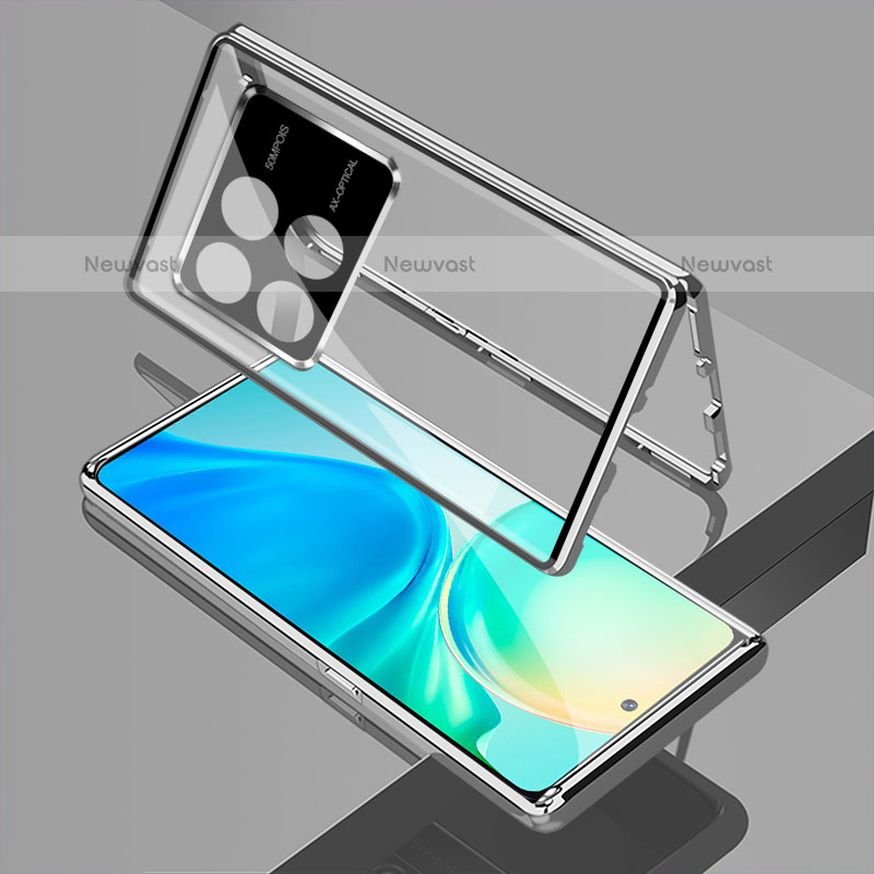 Luxury Aluminum Metal Frame Mirror Cover Case 360 Degrees for Xiaomi Redmi K70E 5G