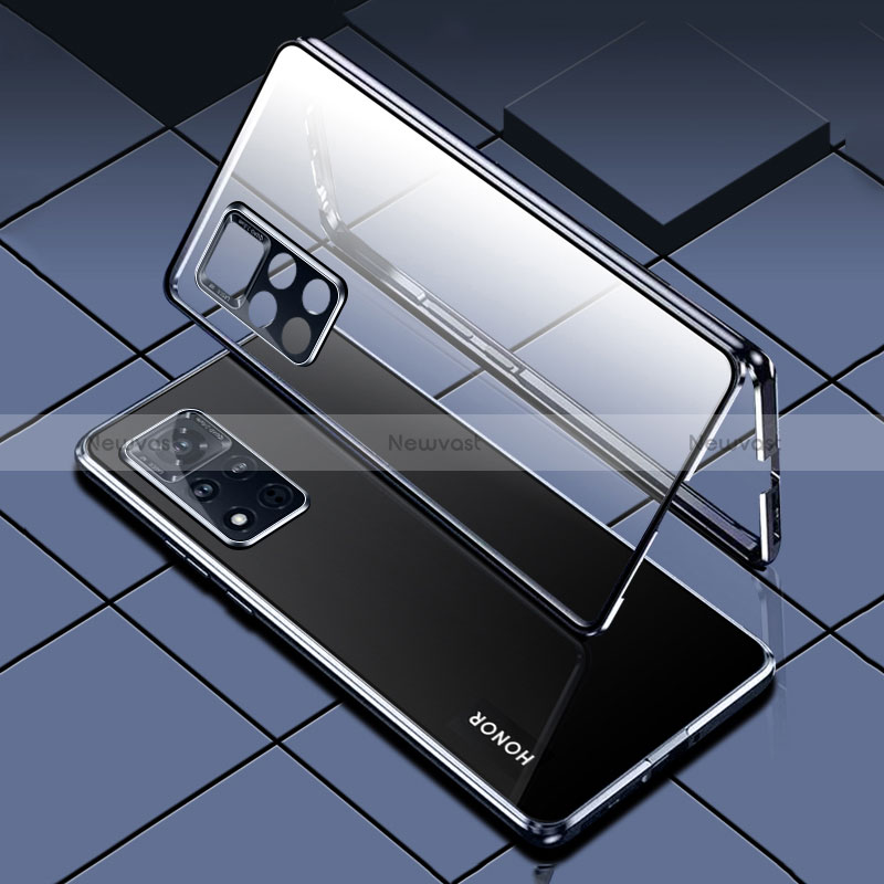 Luxury Aluminum Metal Frame Mirror Cover Case 360 Degrees for Xiaomi Redmi Note 11 Pro 5G