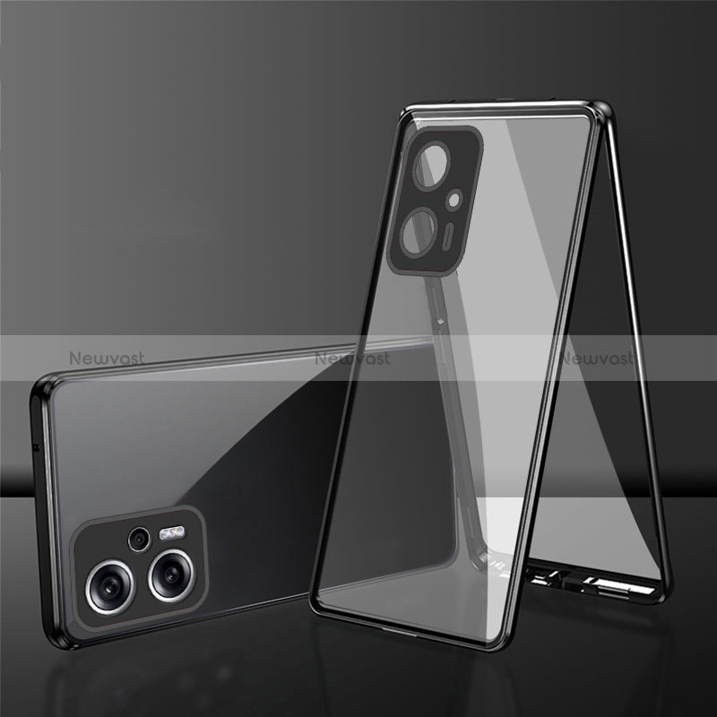 Luxury Aluminum Metal Frame Mirror Cover Case 360 Degrees for Xiaomi Redmi Note 11T Pro 5G