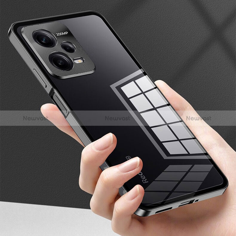 Luxury Aluminum Metal Frame Mirror Cover Case 360 Degrees for Xiaomi Redmi Note 12 Pro+ Plus 5G