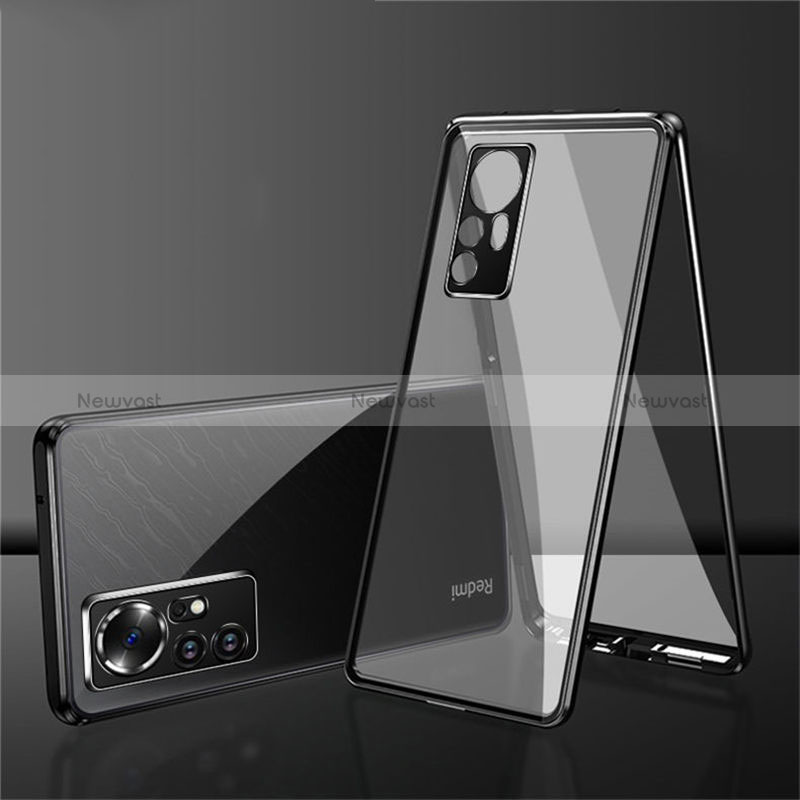 Luxury Aluminum Metal Frame Mirror Cover Case 360 Degrees for Xiaomi Redmi Note 12S