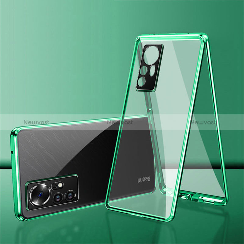 Luxury Aluminum Metal Frame Mirror Cover Case 360 Degrees for Xiaomi Redmi Note 12S