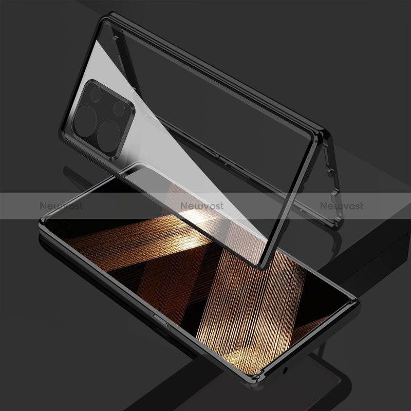 Luxury Aluminum Metal Frame Mirror Cover Case 360 Degrees for Xiaomi Redmi Note 13 5G