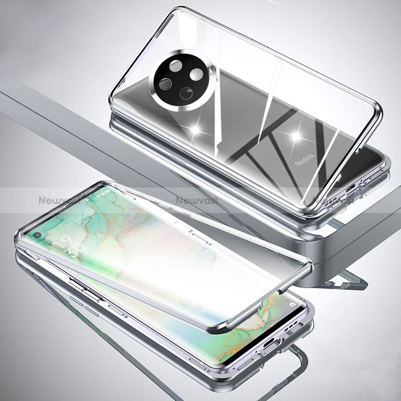 Luxury Aluminum Metal Frame Mirror Cover Case 360 Degrees for Xiaomi Redmi Note 9 5G