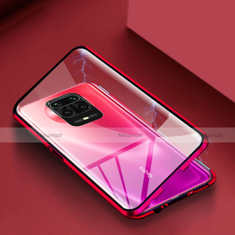 Luxury Aluminum Metal Frame Mirror Cover Case 360 Degrees for Xiaomi Redmi Note 9 Pro