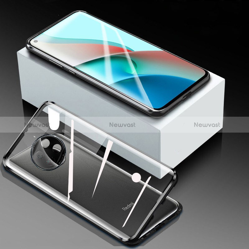 Luxury Aluminum Metal Frame Mirror Cover Case 360 Degrees for Xiaomi Redmi Note 9T 5G