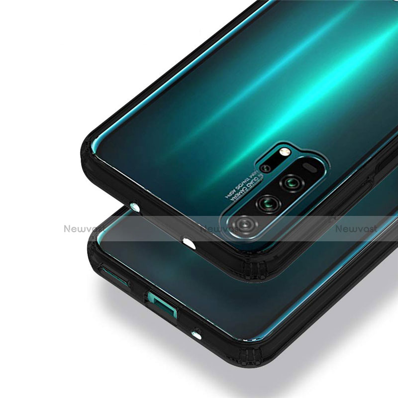 Luxury Aluminum Metal Frame Mirror Cover Case 360 Degrees K01 for Huawei Honor 20 Pro Black