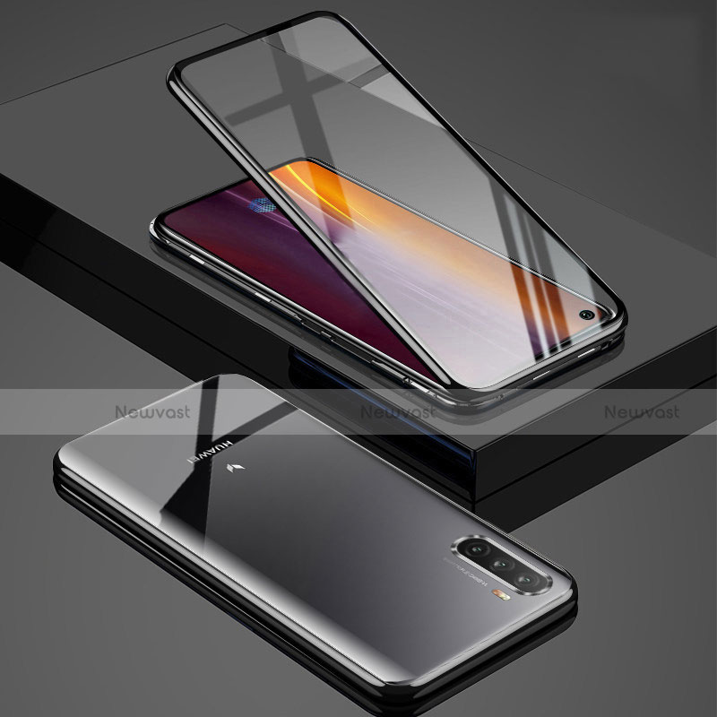 Luxury Aluminum Metal Frame Mirror Cover Case 360 Degrees M01 for Huawei Mate 40 Lite 5G