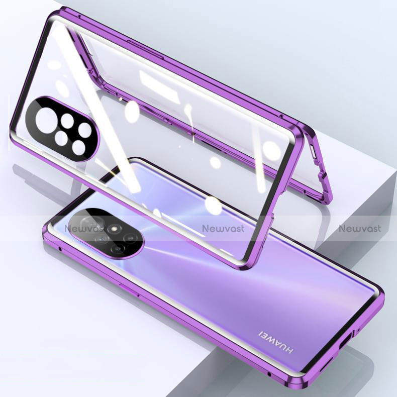 Luxury Aluminum Metal Frame Mirror Cover Case 360 Degrees M01 for Huawei Nova 8 5G