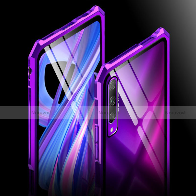 Luxury Aluminum Metal Frame Mirror Cover Case 360 Degrees M01 for Huawei P Smart Pro (2019)