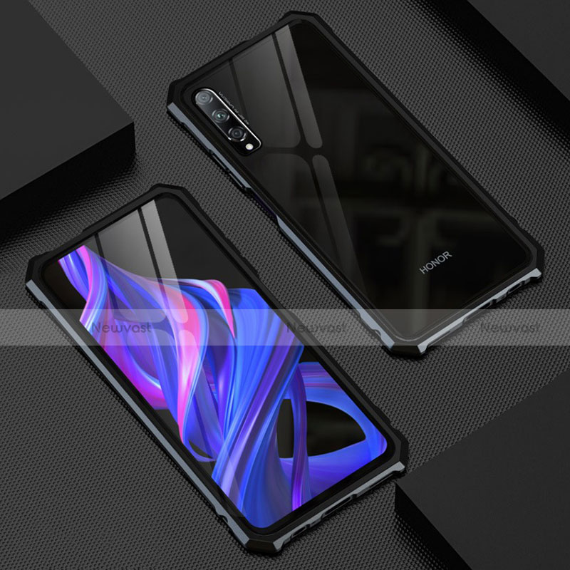 Luxury Aluminum Metal Frame Mirror Cover Case 360 Degrees M01 for Huawei P Smart Pro (2019)