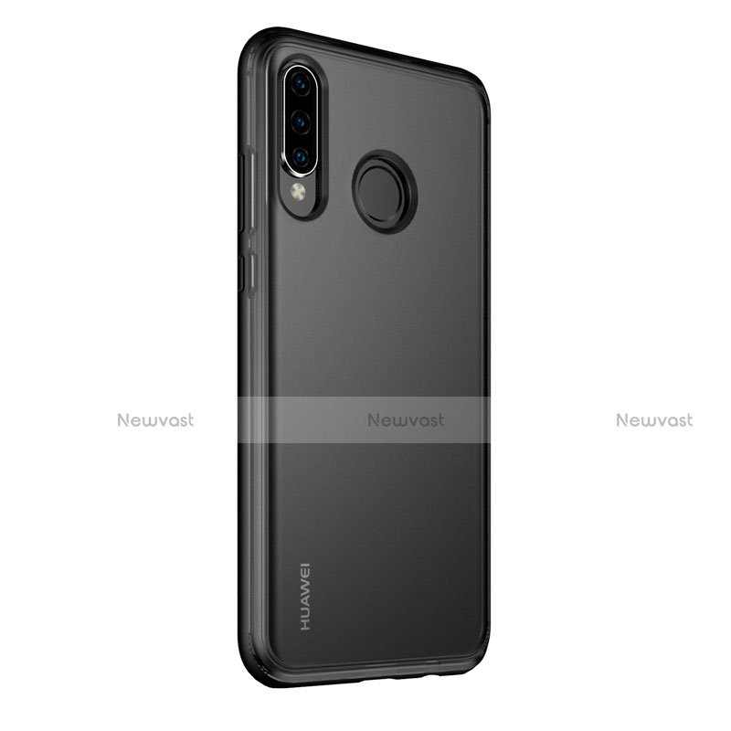 Luxury Aluminum Metal Frame Mirror Cover Case 360 Degrees M01 for Huawei P30 Lite Black