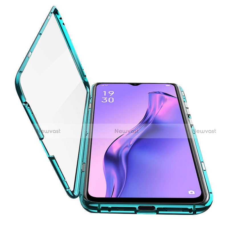 Luxury Aluminum Metal Frame Mirror Cover Case 360 Degrees M01 for Oppo A8