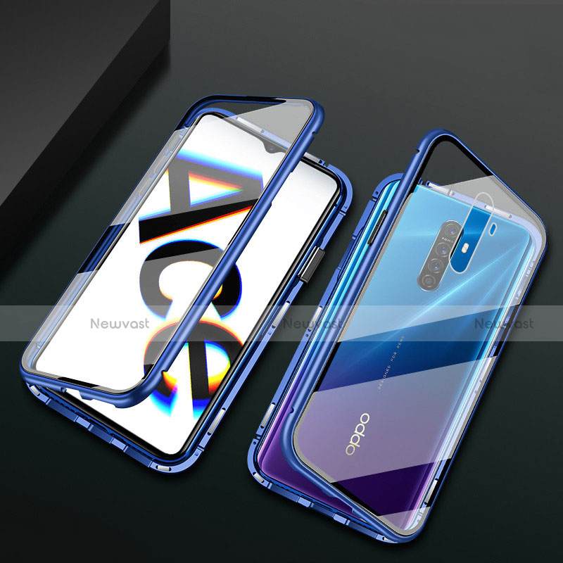 Luxury Aluminum Metal Frame Mirror Cover Case 360 Degrees M01 for Oppo Reno Ace