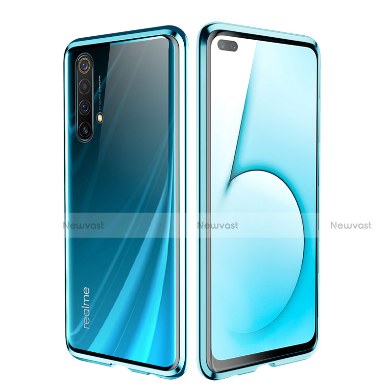 Luxury Aluminum Metal Frame Mirror Cover Case 360 Degrees M01 for Realme X50t 5G