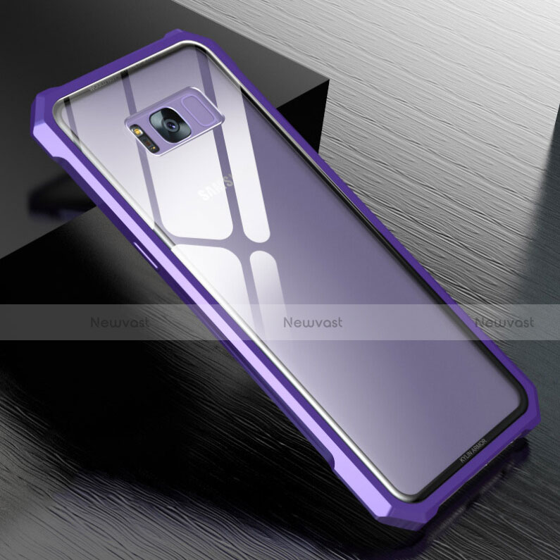 Luxury Aluminum Metal Frame Mirror Cover Case 360 Degrees M01 for Samsung Galaxy S8