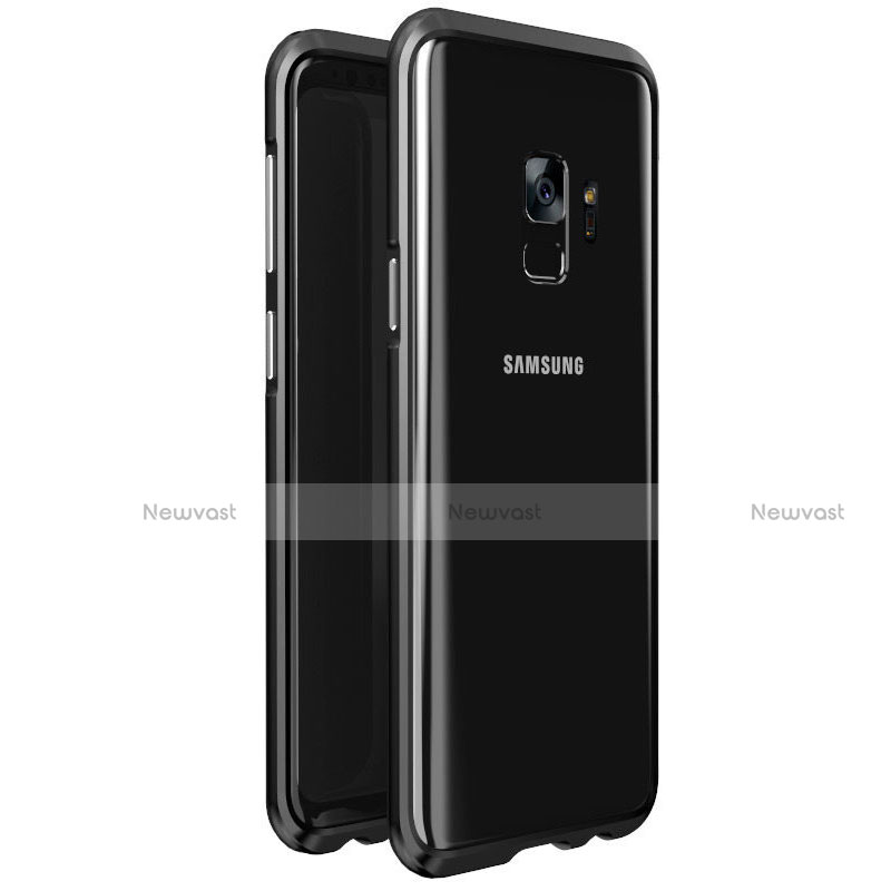 Luxury Aluminum Metal Frame Mirror Cover Case 360 Degrees M01 for Samsung Galaxy S9 Black