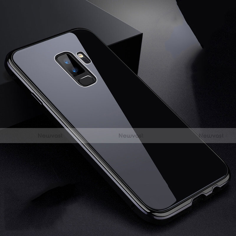 Luxury Aluminum Metal Frame Mirror Cover Case 360 Degrees M01 for Samsung Galaxy S9 Plus Black