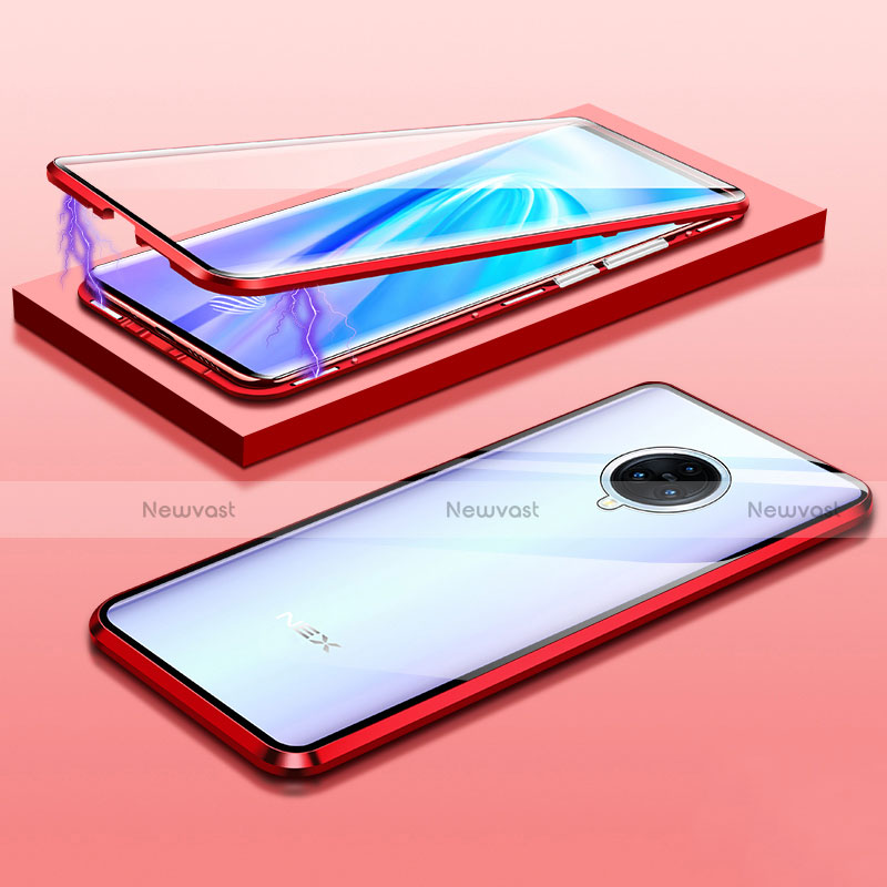 Luxury Aluminum Metal Frame Mirror Cover Case 360 Degrees M01 for Vivo Nex 3 5G