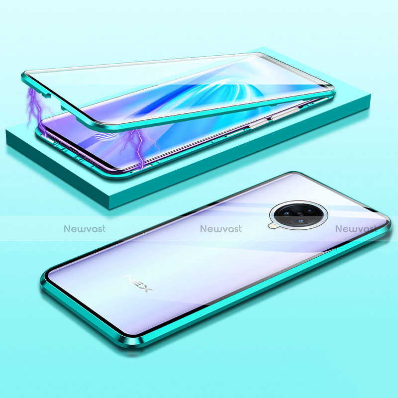 Luxury Aluminum Metal Frame Mirror Cover Case 360 Degrees M01 for Vivo Nex 3 5G