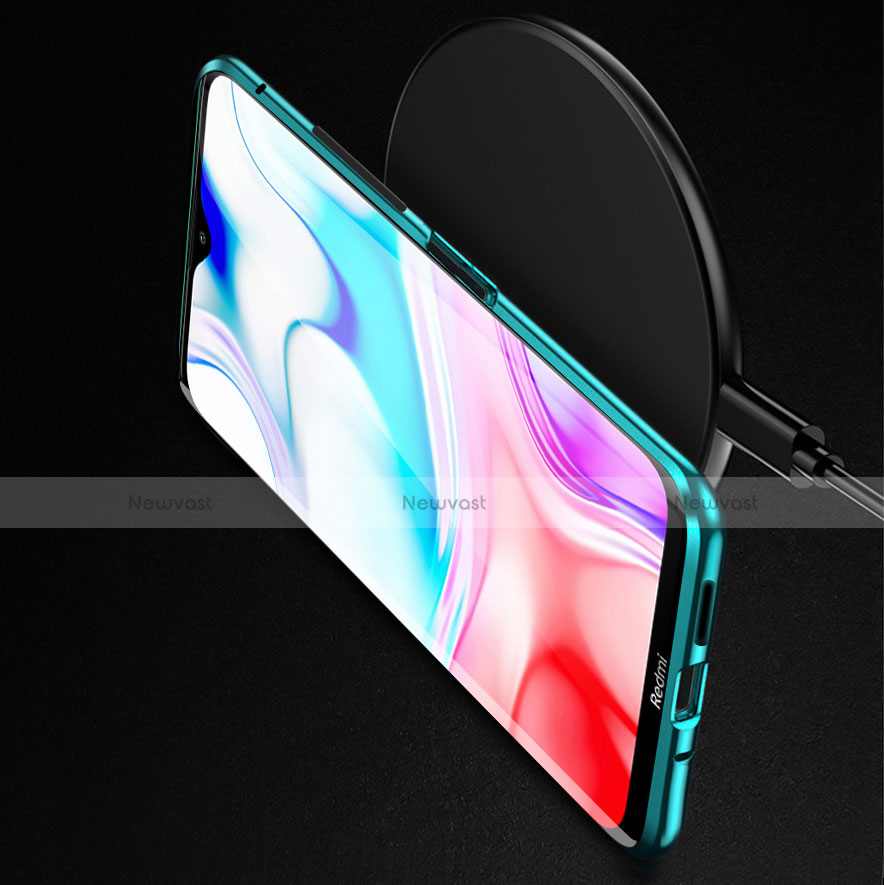 Luxury Aluminum Metal Frame Mirror Cover Case 360 Degrees M01 for Xiaomi Redmi 8