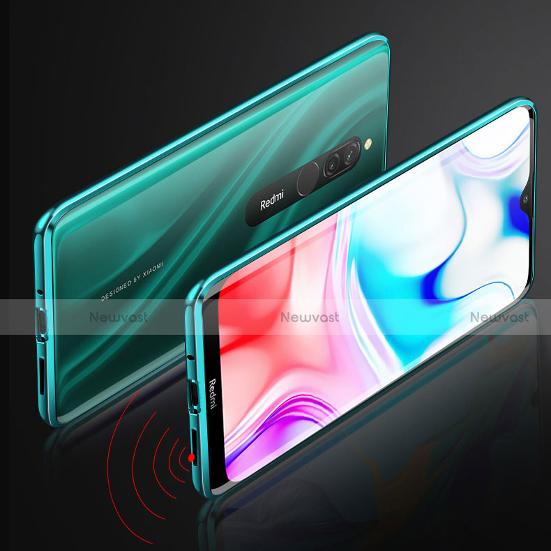 Luxury Aluminum Metal Frame Mirror Cover Case 360 Degrees M01 for Xiaomi Redmi 8