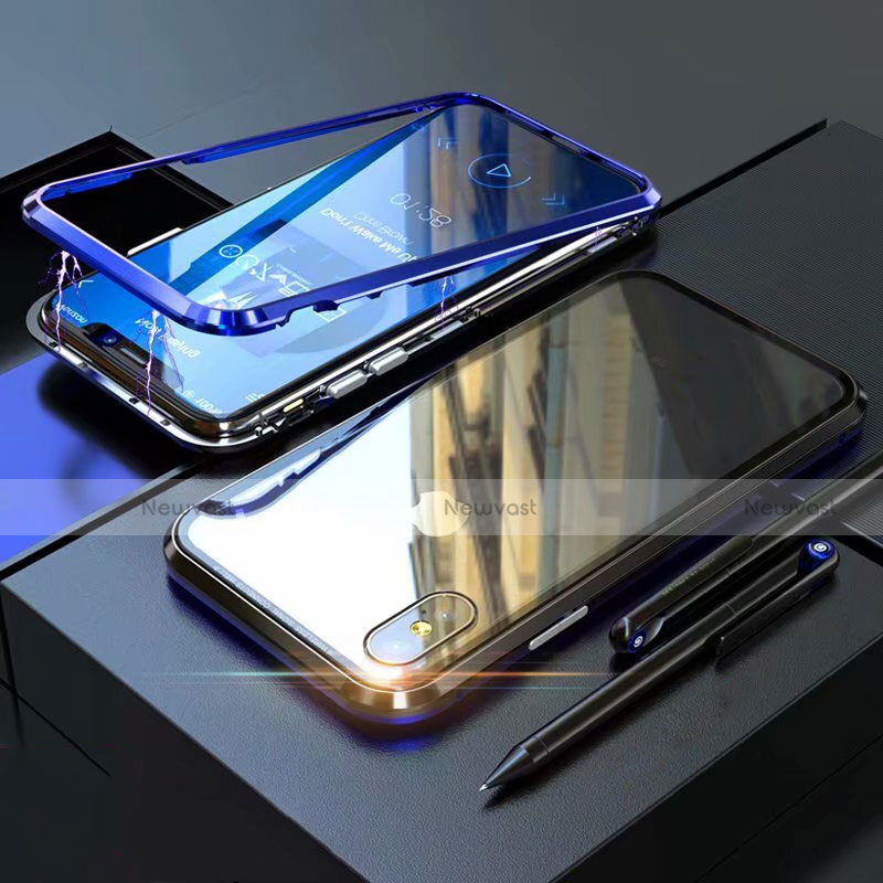 Luxury Aluminum Metal Frame Mirror Cover Case 360 Degrees M02 for Apple iPhone X