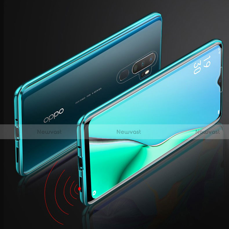 Luxury Aluminum Metal Frame Mirror Cover Case 360 Degrees M02 for Oppo A11