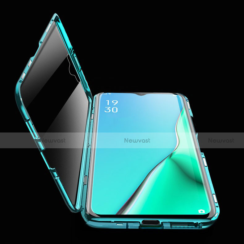 Luxury Aluminum Metal Frame Mirror Cover Case 360 Degrees M02 for Oppo A11